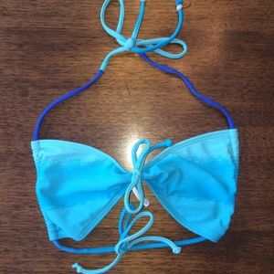 Turquoise String Bikini Swimsuit Top - Size S